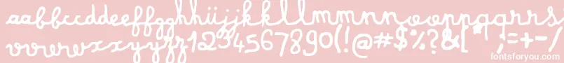 dusty matchbox Font – White Fonts on Pink Background