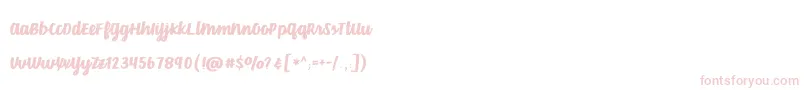 Dusty Velvet Font – Pink Fonts on White Background