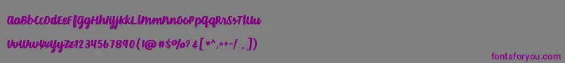 Dusty Velvet-fontti – violetit fontit harmaalla taustalla
