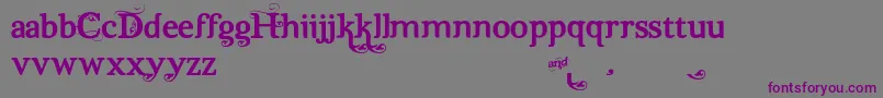 Dutch  Harley alt Font – Purple Fonts on Gray Background