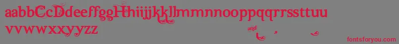 Dutch  Harley alt Font – Red Fonts on Gray Background