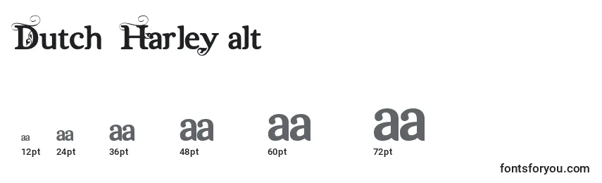 Rozmiary czcionki Dutch  Harley alt