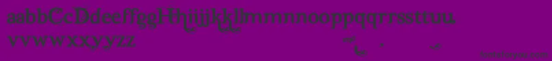 フォントDutch  Harley – 紫の背景に黒い文字