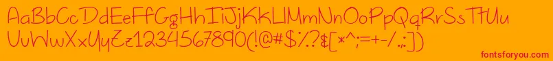 Dutch Tulips   Font – Red Fonts on Orange Background