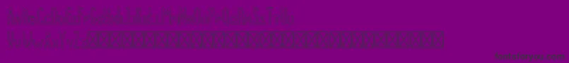 Dutchy Outline-Schriftart – Schwarze Schriften auf violettem Hintergrund