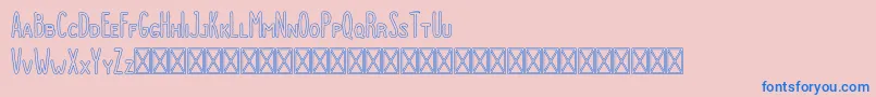 Dutchy Outline Font – Blue Fonts on Pink Background