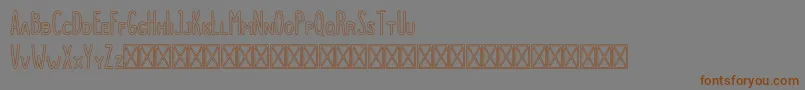 Dutchy Outline Font – Brown Fonts on Gray Background