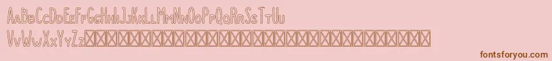Dutchy Outline Font – Brown Fonts on Pink Background