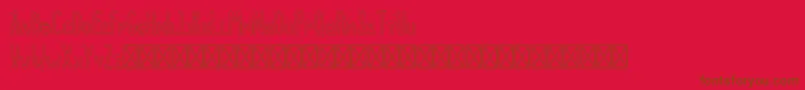 Dutchy Outline Font – Brown Fonts on Red Background