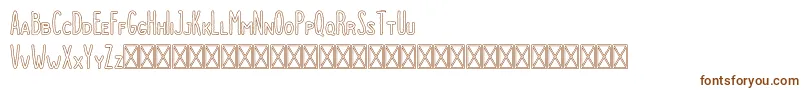 フォントDutchy Outline – 茶色のフォント