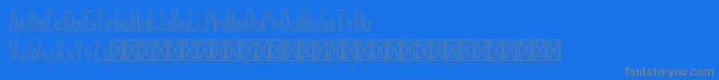 Dutchy Outline-Schriftart – Graue Schriften auf blauem Hintergrund