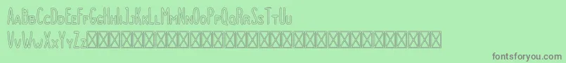 Dutchy Outline Font – Gray Fonts on Green Background