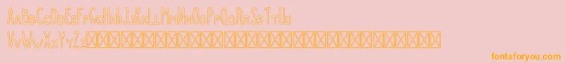 Dutchy Outline Font – Orange Fonts on Pink Background