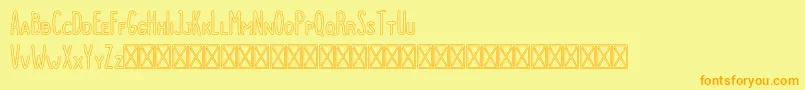 Dutchy Outline Font – Orange Fonts on Yellow Background