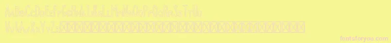 Dutchy Outline Font – Pink Fonts on Yellow Background