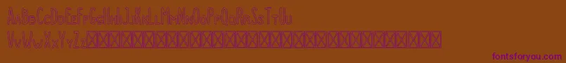 Dutchy Outline Font – Purple Fonts on Brown Background