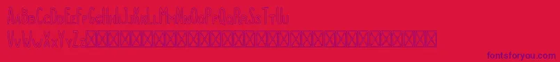 Dutchy Outline Font – Purple Fonts on Red Background