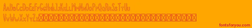 Шрифт Dutchy Outline – красные шрифты на оранжевом фоне