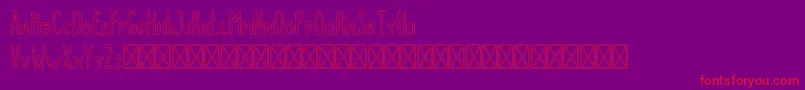 Dutchy Outline Font – Red Fonts on Purple Background