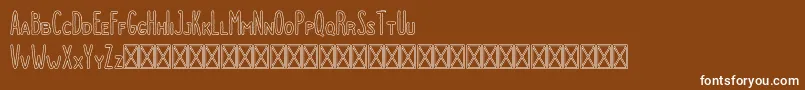 Dutchy Outline Font – White Fonts on Brown Background