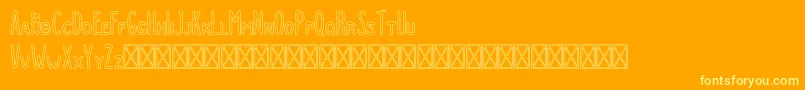 Dutchy Outline Font – Yellow Fonts on Orange Background