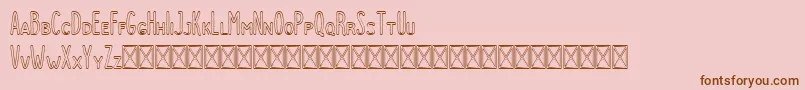 Dutchy Outline Font – Brown Fonts on Pink Background