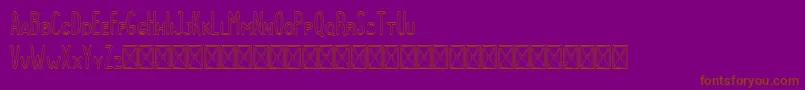 フォントDutchy Outline – 紫色の背景に茶色のフォント