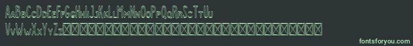 Dutchy Outline-fontti – vihreät fontit mustalla taustalla