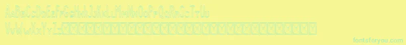 Dutchy Outline Font – Green Fonts on Yellow Background