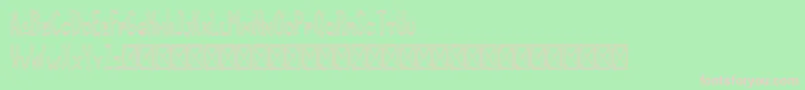 フォントDutchy Outline – 緑の背景にピンクのフォント