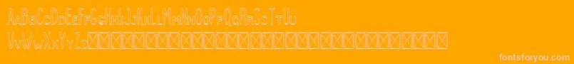 Dutchy Outline-fontti – vaaleanpunaiset fontit oranssilla taustalla