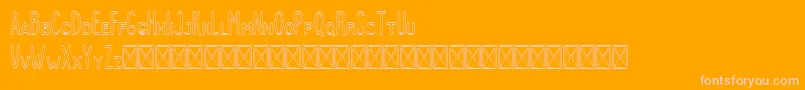 Dutchy Outline-Schriftart – Rosa Schriften auf orangefarbenem Hintergrund