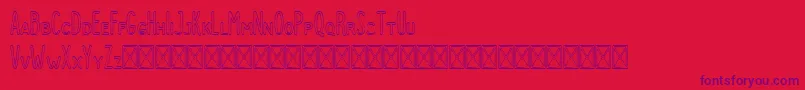 Police Dutchy Outline – polices violettes sur fond rouge