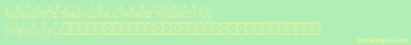 Dutchy Outline-fontti – keltaiset fontit vihreällä taustalla