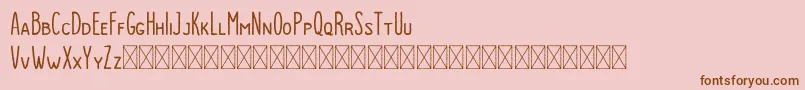 Dutchy Rough Font – Brown Fonts on Pink Background