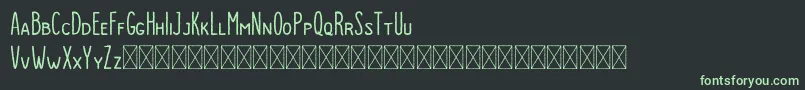 Dutchy Rough-fontti – vihreät fontit mustalla taustalla
