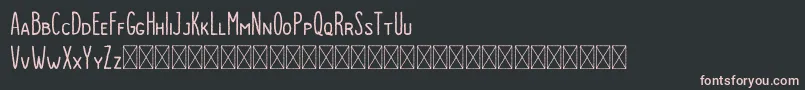 フォントDutchy Rough – 黒い背景にピンクのフォント