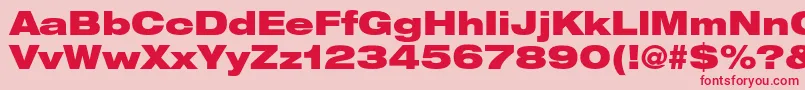 HelveticaneueltstdBlkex Font – Red Fonts on Pink Background