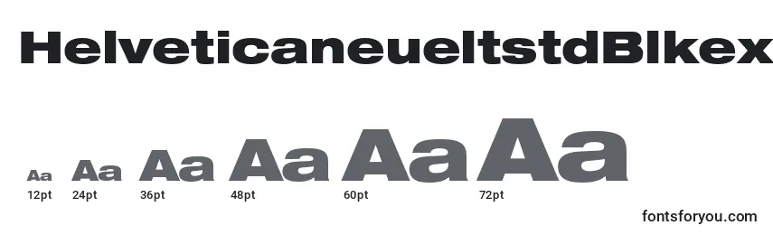HelveticaneueltstdBlkex Font Sizes