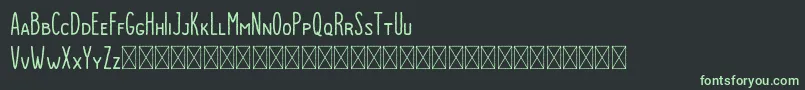 Dutchy Rough-fontti – vihreät fontit mustalla taustalla