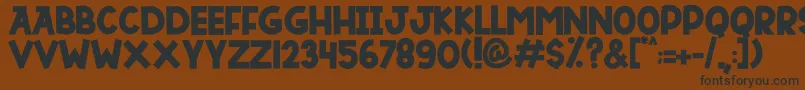 DUTSKY TIME Font – Black Fonts on Brown Background