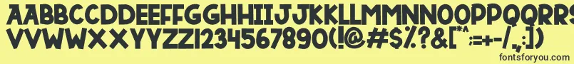 DUTSKY TIME Font – Black Fonts on Yellow Background