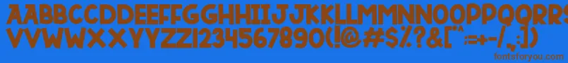 DUTSKY TIME Font – Brown Fonts on Blue Background
