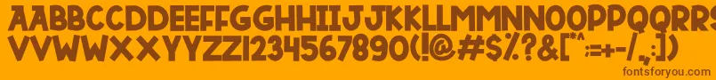 DUTSKY TIME Font – Brown Fonts on Orange Background
