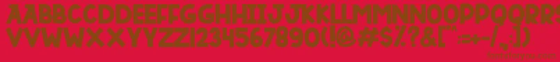 DUTSKY TIME Font – Brown Fonts on Red Background