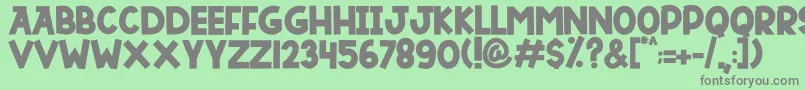 DUTSKY TIME Font – Gray Fonts on Green Background