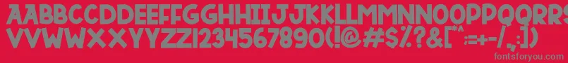 DUTSKY TIME Font – Gray Fonts on Red Background