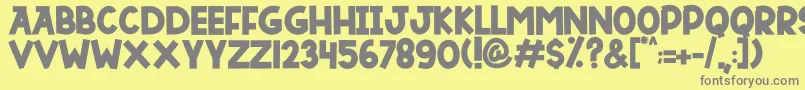DUTSKY TIME Font – Gray Fonts on Yellow Background