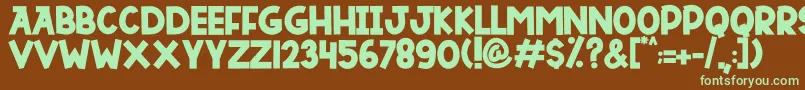 DUTSKY TIME Font – Green Fonts on Brown Background