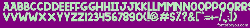 DUTSKY TIME Font – Green Fonts on Purple Background